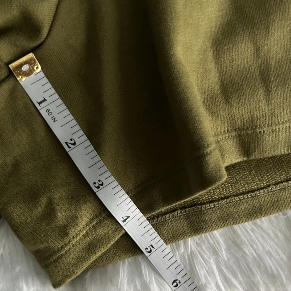 Ava & Viv Plus Shorts Sz 2X Elastic Waist Pockets High Rise Olive Green - Picture 4 of 7